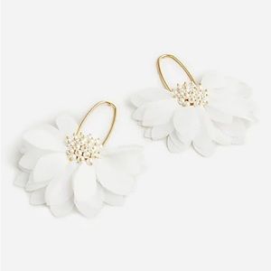 J Crew Petal and Pearl Earrings